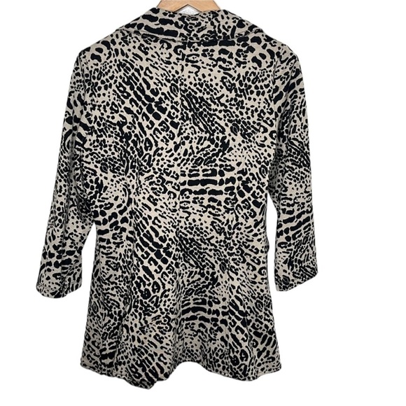 Calvin Klein Leopard Print Ruffle Open Front Jacket Women Size 6 - Picture 5 of 5